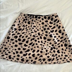 Aqua Leopard Print Mini Skirt